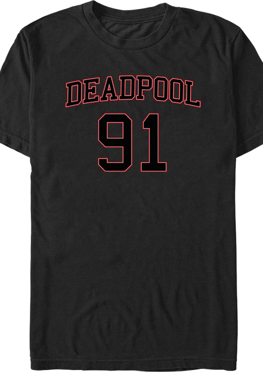 Deadpool Jersey Number Marvel Comics T-Shirt - main product image