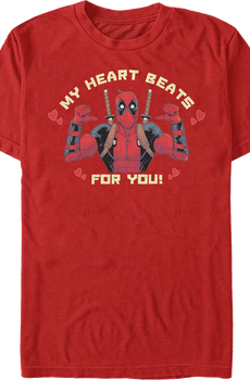 Deadpool My Heart Beats For You Marvel Comics T-Shirt