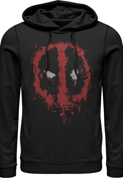 Deadpool Paint Splatter Logo Marvel Comics Hoodie