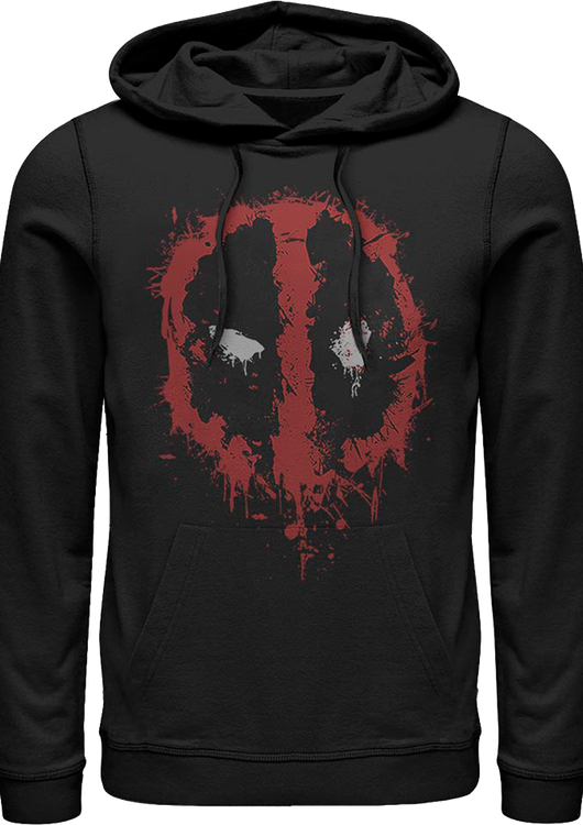 Deadpool Paint Splatter Logo Marvel Comics Hoodie - main product image