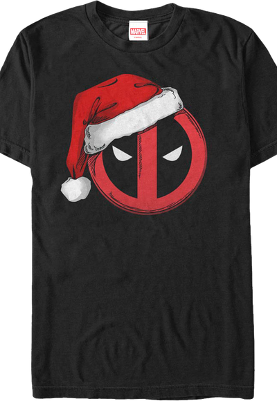 Deadpool Santa Claus Hat Marvel Comics T-Shirt