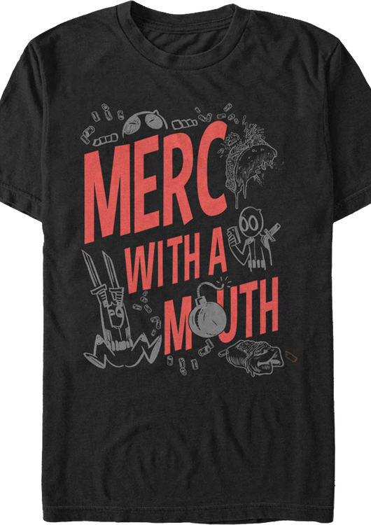 Deadpool Sketches Marvel Comics T-Shirt - main product image