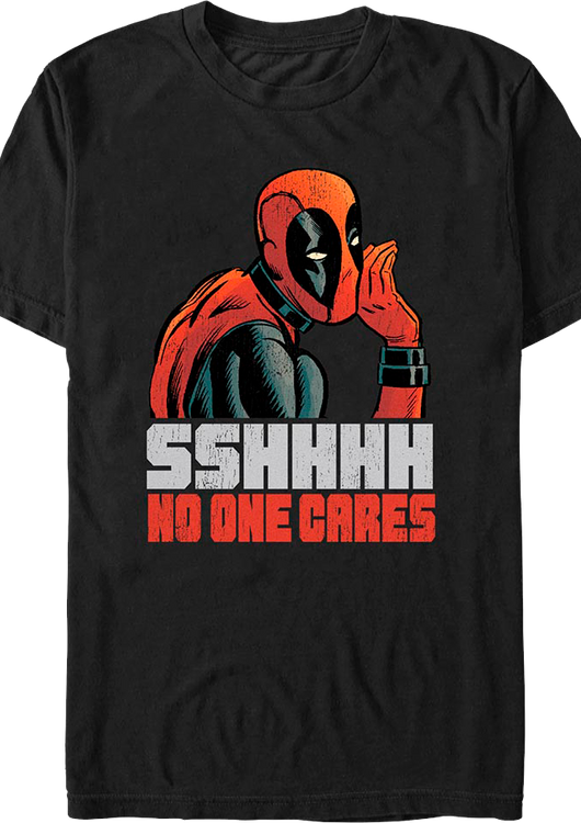 Deadpool Sshhhh No One Cares Marvel Comics T-Shirt - main product image