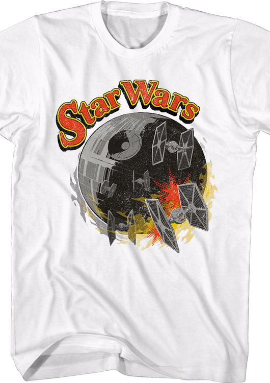 Death Star And TIE Fighters Star Wars T-Shirt - main product image