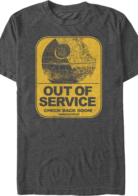 Death Star Out Of Service Star Wars T-Shirt - main product image