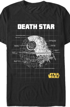 Death Star Schematics Star Wars T-Shirt