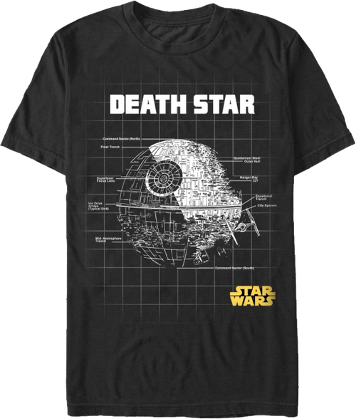 Death Star Schematics Star Wars T-Shirt - main product image