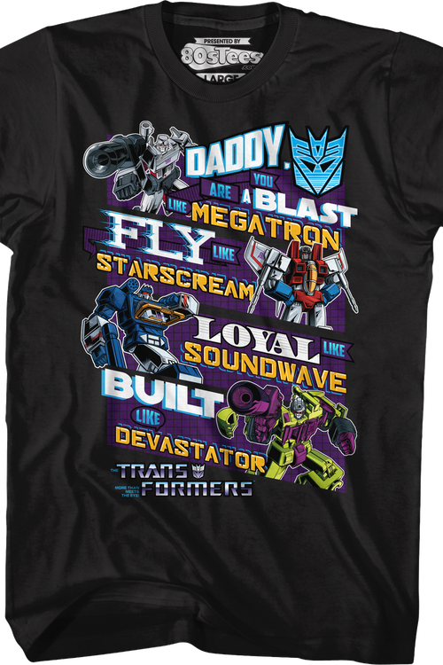 Decepticons Father's Day Transformers T-Shirtmain product image