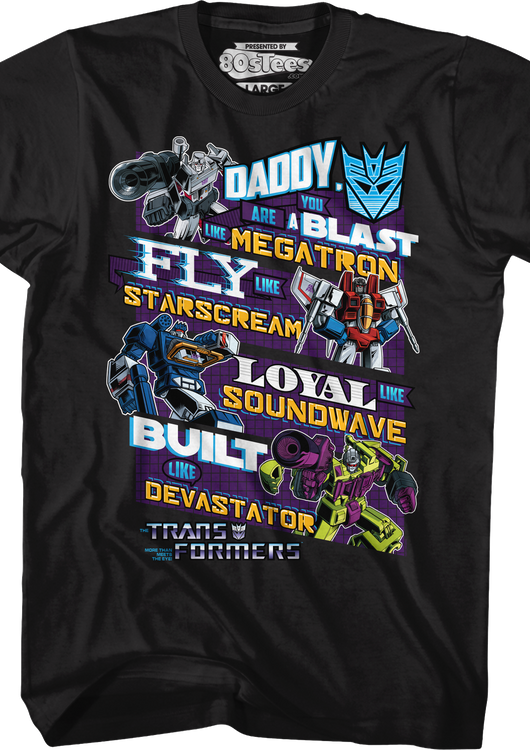 Decepticons Father's Day Transformers T-Shirt - main product image