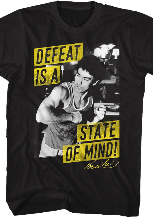 Defeat Is A State Of Mind Bruce Lee T-Shirt - main product image