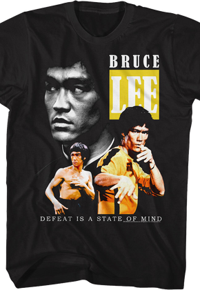 Defeat Is A State Of Mind Collage Bruce Lee T-Shirt