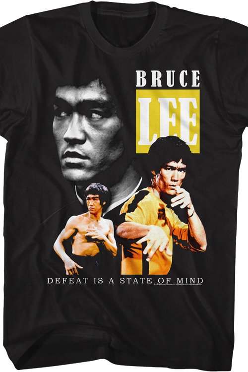 Defeat Is A State Of Mind Collage Bruce Lee T-Shirtmain product image