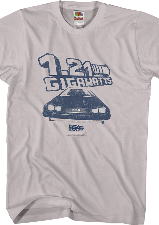 DeLorean 1.21 Gigawatts Back To The Future T-Shirt - main product image