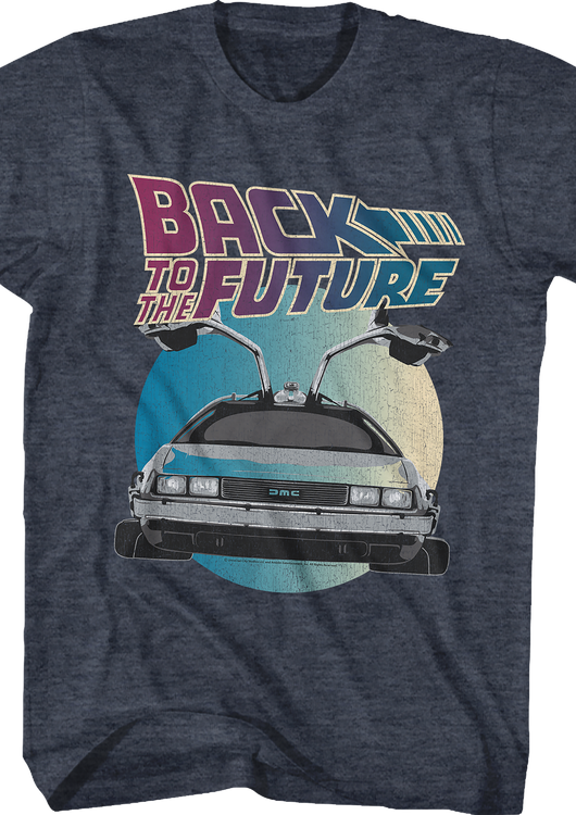 DeLorean Circle Back To The Future T-Shirt - main product image