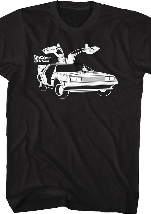 DeLorean Doors Back To The Future T-Shirt - main product image