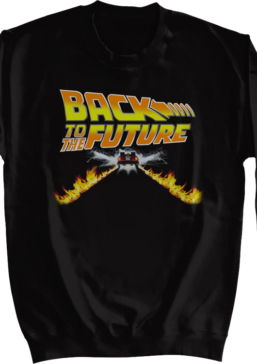 Delorean Fire Tracks Back To The Future Sweatshirt - main product image
