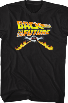 Delorean Fire Tracks T-Shirt