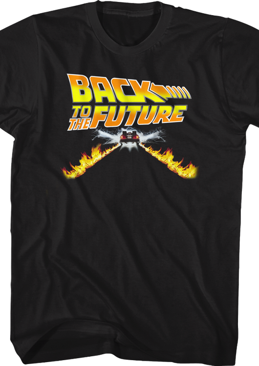 Delorean Fire Tracks T-Shirt - main product image