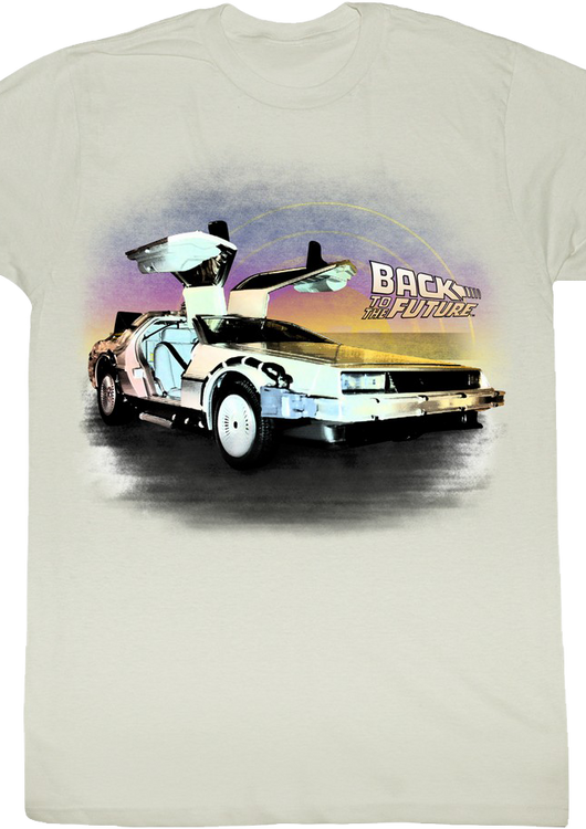DeLorean Open Doors Back To The Future T-Shirt - main product image