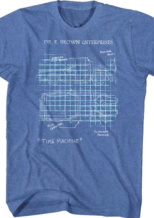 Delorean Schematic Back To The Future T-Shirt - main product image