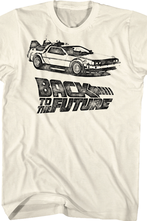 DeLorean Sketch Back To The Future T-Shirt - main product image