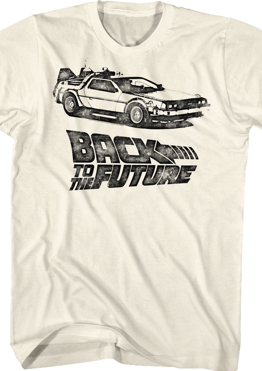 DeLorean Sketch Back To The Future T-Shirt - main product image
