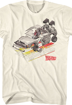 DeLorean With Grid Back To The Future T-Shirt