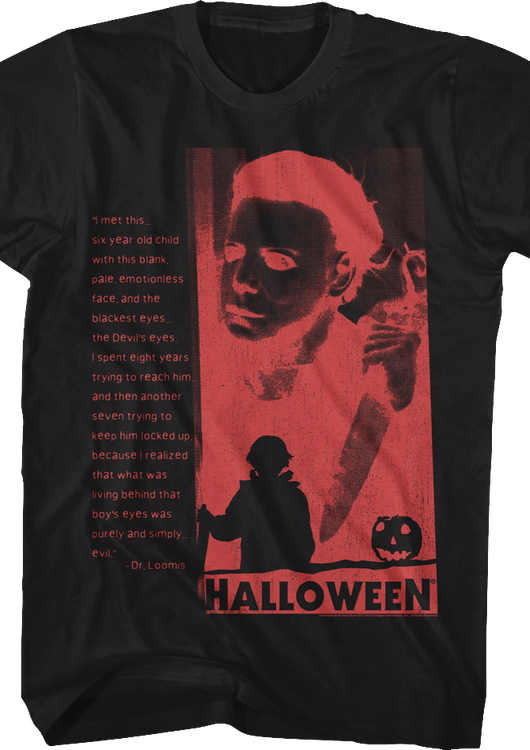Devil's Eyes Negative Silhouette Halloween T-Shirt - main product image