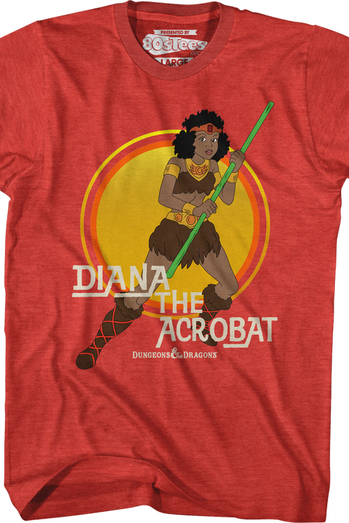 Diana The Acrobat Retro Circle Dungeons & Dragons T-Shirtmain product image