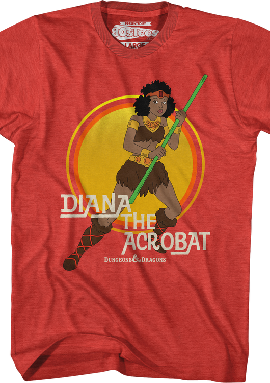 Diana The Acrobat Retro Circle Dungeons & Dragons T-Shirt - main product image