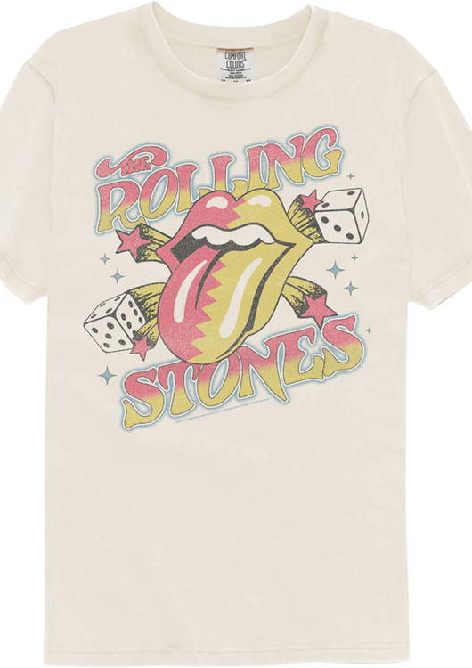 Dice And Stars Rolling Stones Comfort Colors Brand T-Shirt - main product image