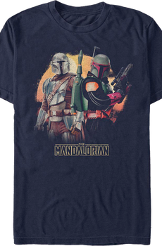 Din Djarin And Boba Fett The Mandalorian Star Wars T-Shirt