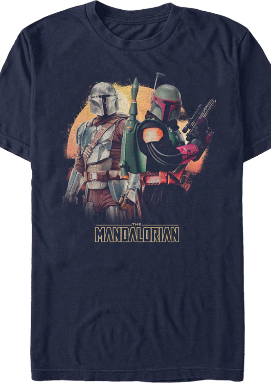 Din Djarin And Boba Fett The Mandalorian Star Wars T-Shirt - main product image