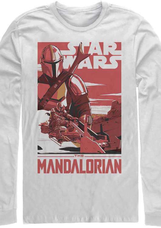 Din Djarin Poster The Mandalorian Star Wars Long Sleeve Shirt - main product image