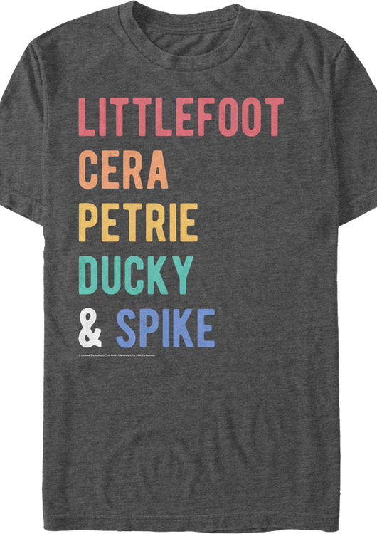 Dinosaur Names Land Before Time T-Shirt - main product image