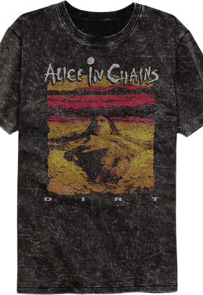 Dirt Cover Artwork Alice In Chains Mineral Wash T-Shirt