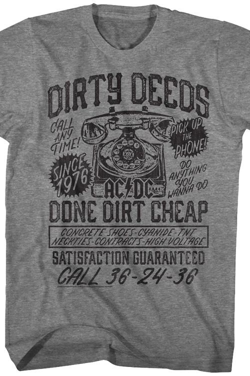 Dirty Deeds ACDC T-Shirtmain product image