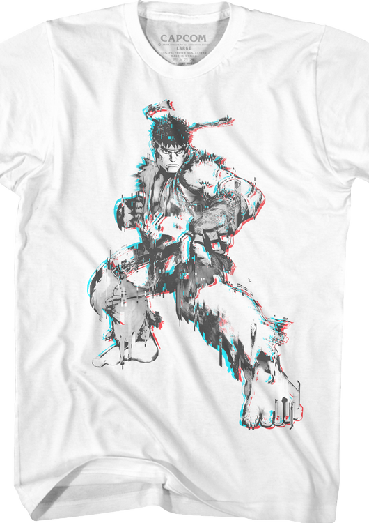 Distorted Ryu Street Fighter T-Shirt - main product image