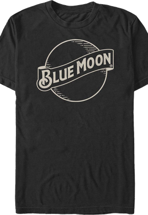 Distressed Black Logo Blue Moon T-Shirt