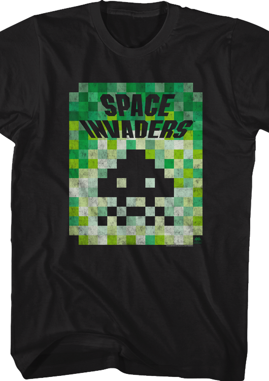 Distressed Blocks Space Invaders T-Shirt - main product image