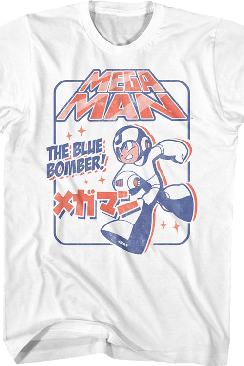 Distressed Blue Bomber Mega Man T-Shirtmain product image