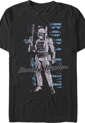 Distressed Bounty Hunter Boba Star Wars Fett T-Shirt