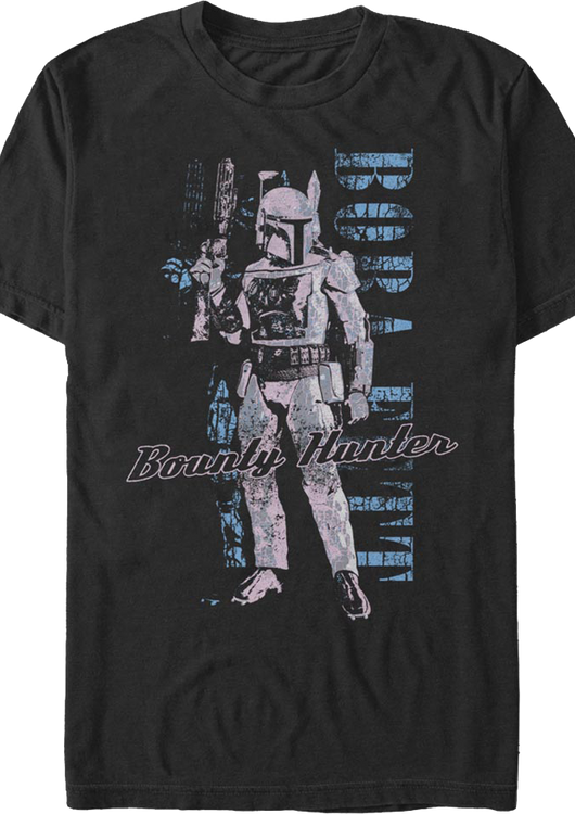 Distressed Bounty Hunter Boba Star Wars Fett T-Shirt - main product image