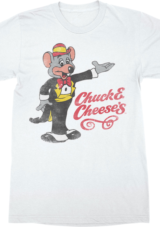 White Distressed Chuck E. Cheese's T-Shirt - main product image