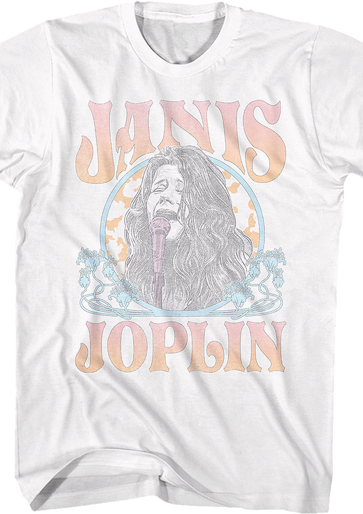 Distressed Circle Janis Joplin T-Shirt - main product image