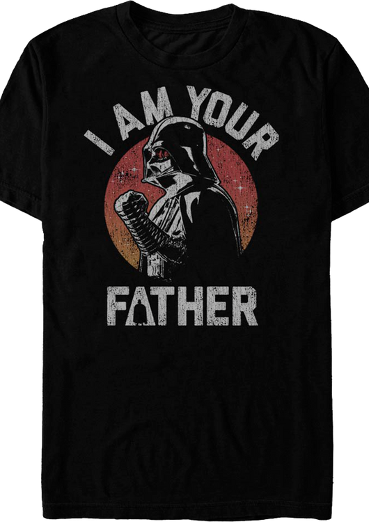 Distressed Darth Vader I Am Your Father Star Wars T-Shirt - main product image