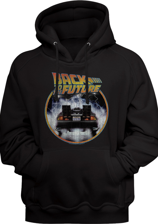 Distressed DeLorean Back To The Future Hoodie - main product image