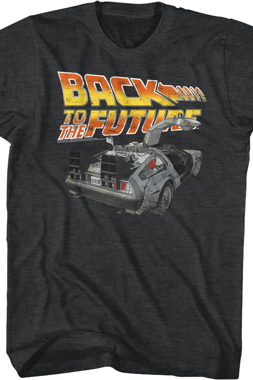Distressed Delorean Back to the Future T-Shirtmain product image
