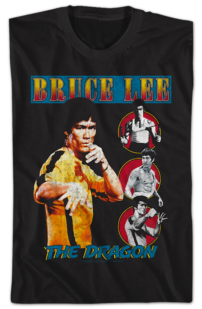 Distressed Dragon Bruce Lee T-Shirt