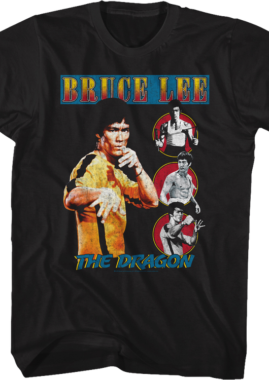 Distressed Dragon Bruce Lee T-Shirt - main product image